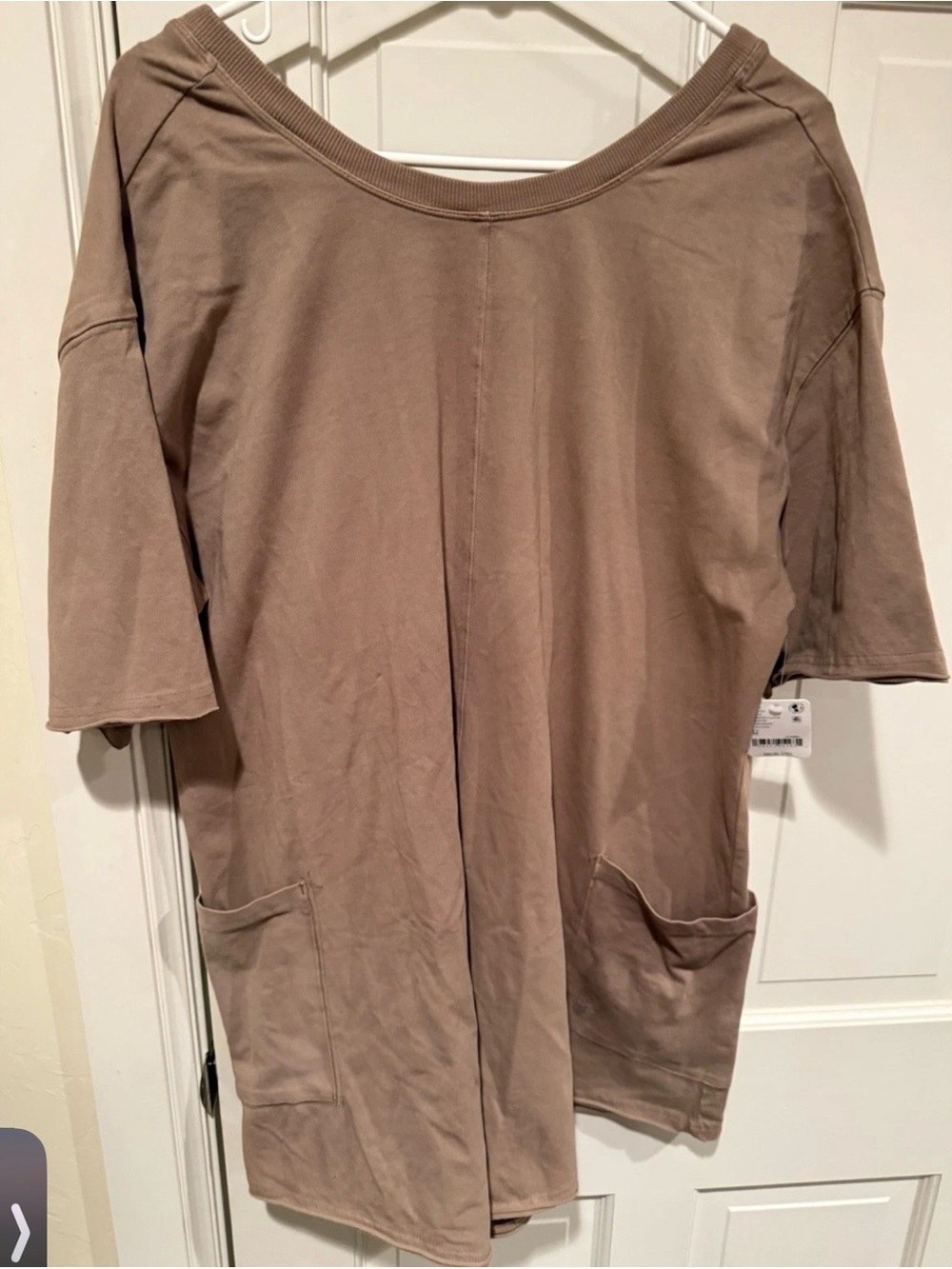 NWT Women's Free People Movement Hot Shot Tee Romper Mocha Latte Medium or Large - Picture 4 of 4